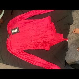 Pink long sleeve bodysuit
